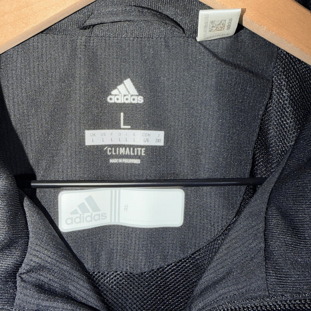 Adidas Mens G Baseball Climalite Full Zip Track‎ Jacket Size L Black - Picture 2 of 7